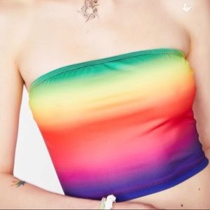 Rainbow tube top